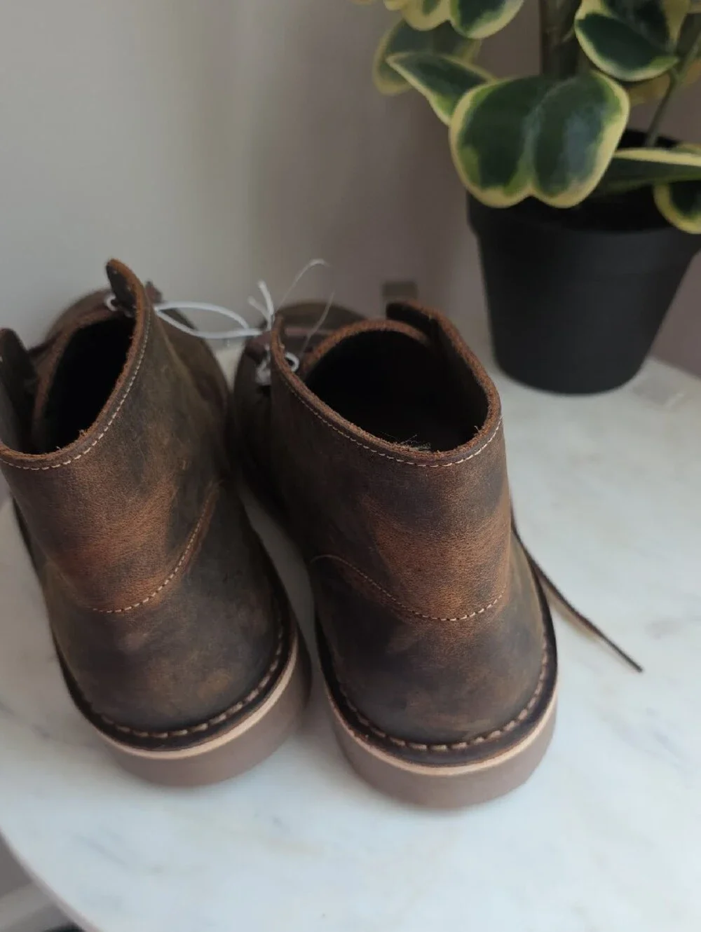 Clarks Brown Leather Chukka Boots — Lace-Up Casual Style